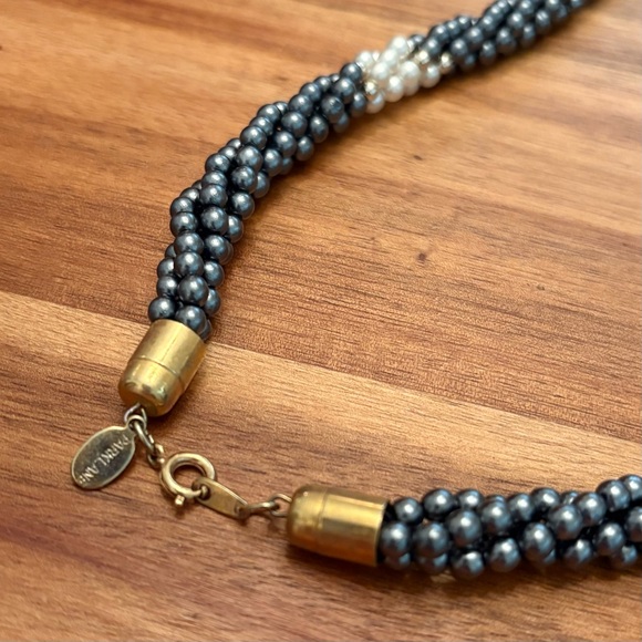 Park Lane | Vintage Faux Pearl Necklace | Grey/White | 20” Length - Picture 3 of 3